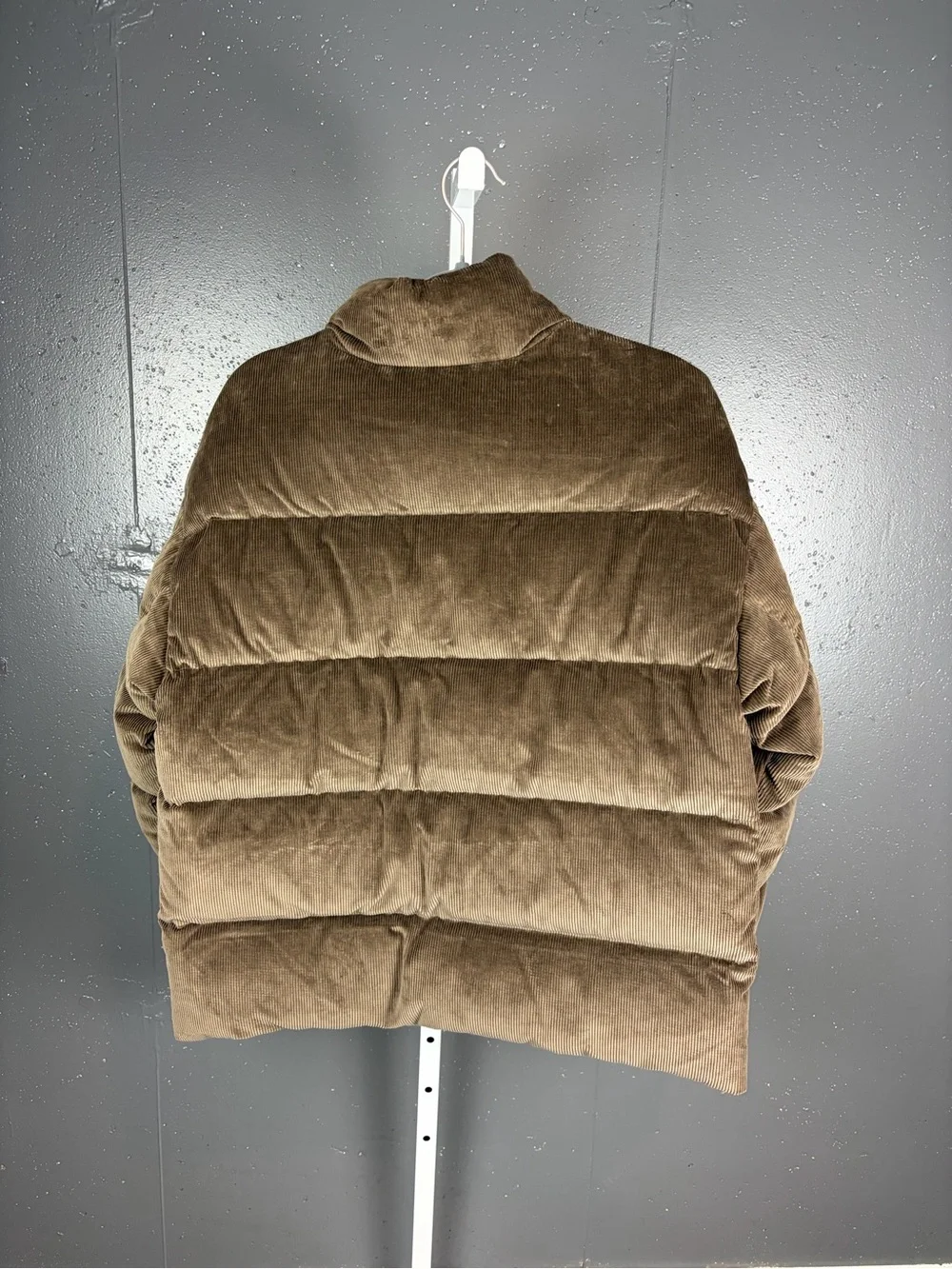 Jordan Flight Down Puffer Baroque Brown Corduroy HV0536-237 Men's Size Small